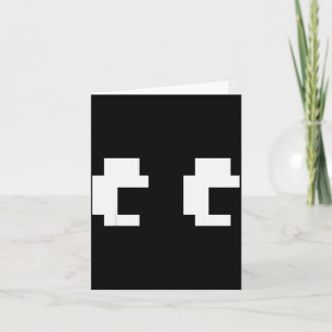 Retro Arcade Game Ghost Eyes Halloween Group Costu Card