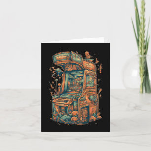 Retro Arcade Gamer Clic Gaming Arcade Machine Card
