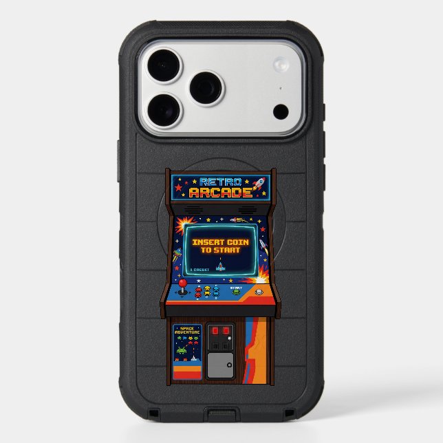 Retro Arcade Gaming iPhone 17 Pro Max Case (Back)