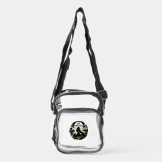 Retro Arcade Joystick Gamer crossbag Design Clear Crossbody Bag