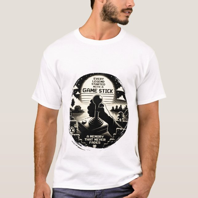 Retro Arcade Joystick Gamer T-Shirt Design (Front)