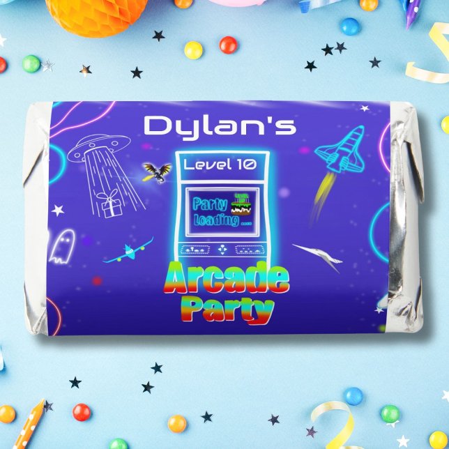  Retro Arcade Power Up Gaming Birthday Party Hershey's Miniatures (Creator Uploaded)