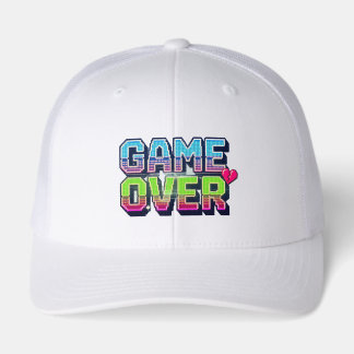 Retro arcade style game over text