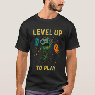 Retro Arcade Style Vintage Halloween Gamer Pixel Z T-Shirt