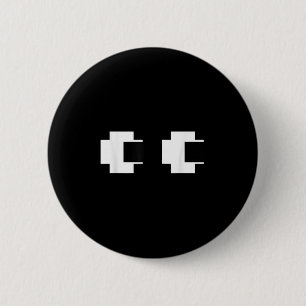 Retro Arcade Video Game Ghost Eyes Halloween Group Button