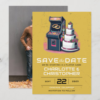 Retro Arcade Wedding Save The Date