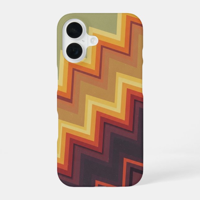 Retro Arcade Zigzag iPhone Case (Back)