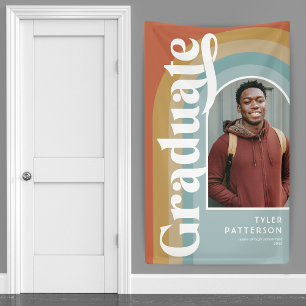 Retro Arch Photo 2025 Graduation Banner