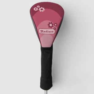 Retro Arch Simple Daisy Name Golf Head Cover