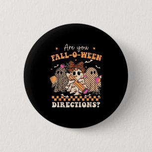 Retro Are You Fall O Ween Directions Teacher Hallo Button