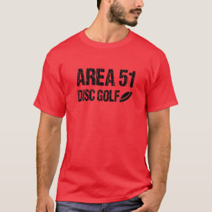 Retro Area 51 Disc Golf Roswell Alien UFO Flying S T-Shirt