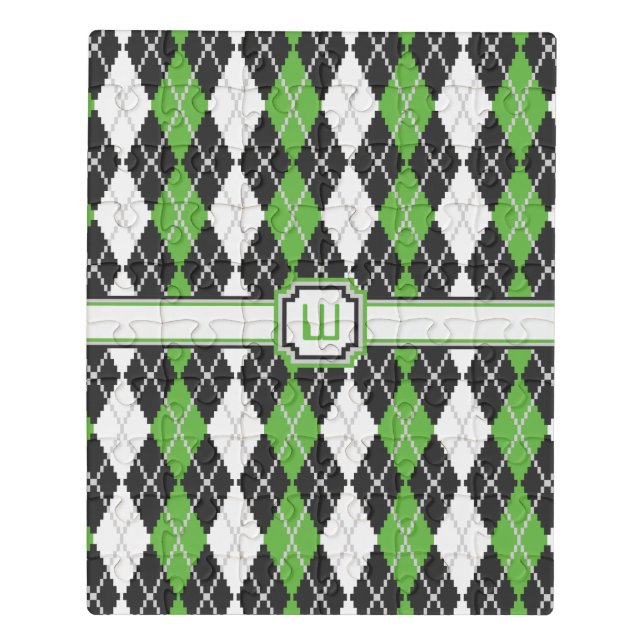Retro Argyle Acrylic Puzzle (Puzzle Vertical)