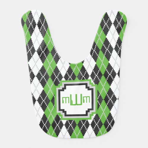 Retro Argyle Bib