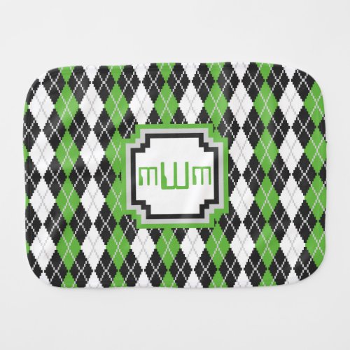 Retro Argyle Burp Cloth