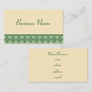 Retro Argyle Business Card