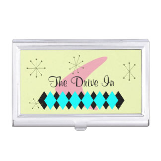 Retro Argyle Business Card Holder