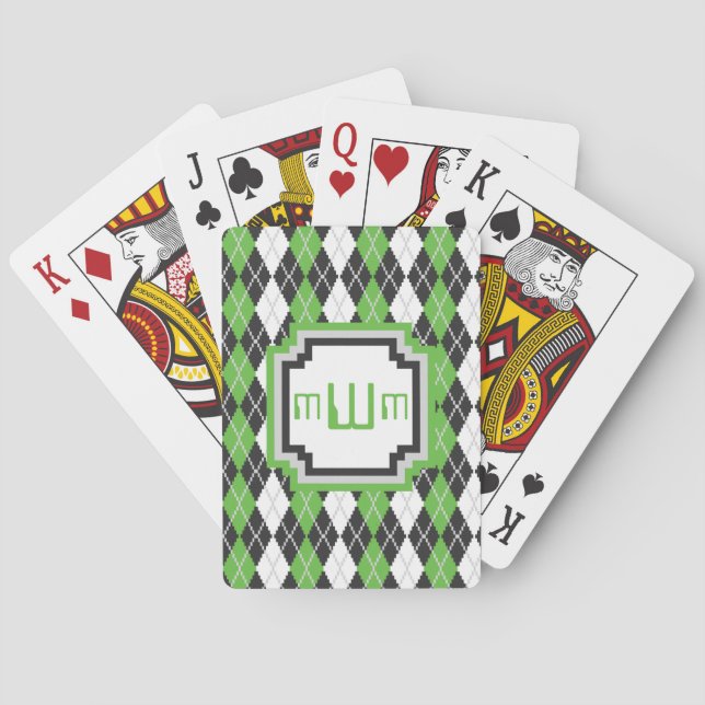 Retro Argyle Classic Playing Cards (Back)