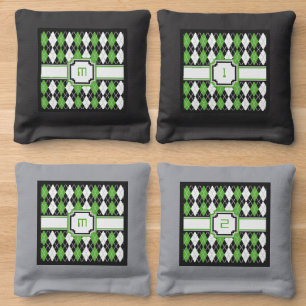 Retro Argyle Cornhole Bags