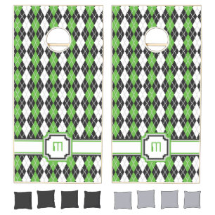 Retro Argyle Cornhole Set