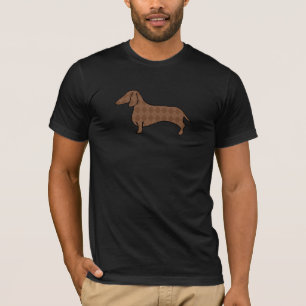 Retro Argyle Dachshund T Shirt