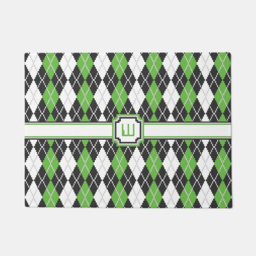 Retro Argyle Doormat