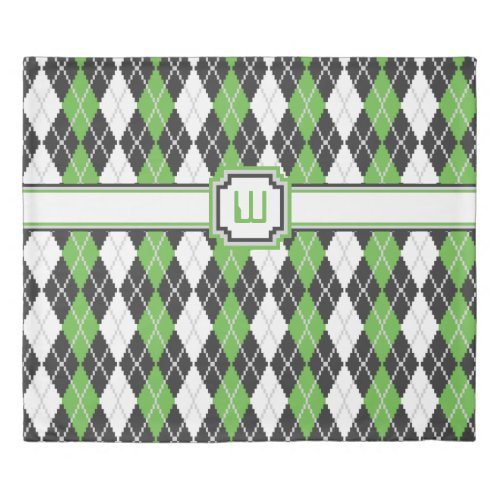 Retro Argyle Duvet Cover