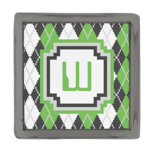 Retro Argyle Lapel Pin