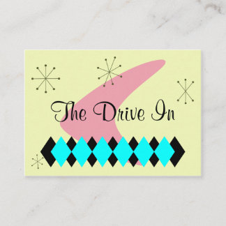 Retro Argyle Mid Century Modern Business Card