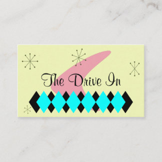 Retro Argyle Mid Century Modern Business Card