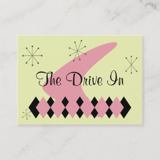 Retro Argyle Mid Century Modern Business Card-Chub Business Card