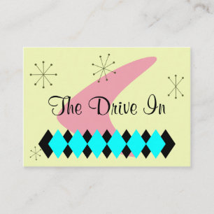 Retro Argyle Mid Century Modern Business Card-Chub Business Card