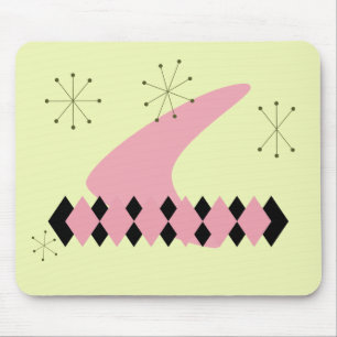Retro Argyle Mid Century Modern Mousepad
