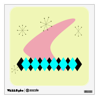 Retro Argyle Mid Century Modern Wall Decal