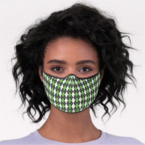 Retro Argyle Premium Face Mask