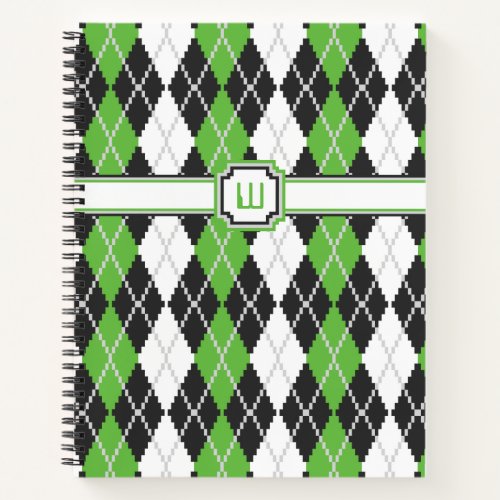 Retro Argyle Spiral Notebook