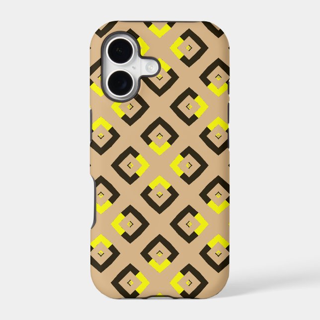 Retro Argyle Squares 3 Iphone Case (Back)