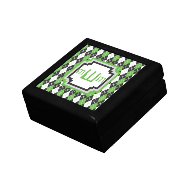 Retro Argyle Tile Box (Side)