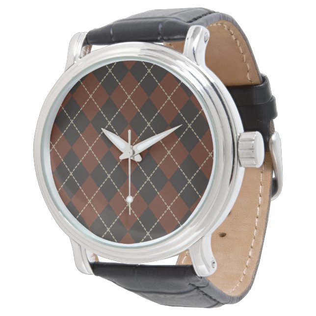 Retro Argyle Watch (Angled)