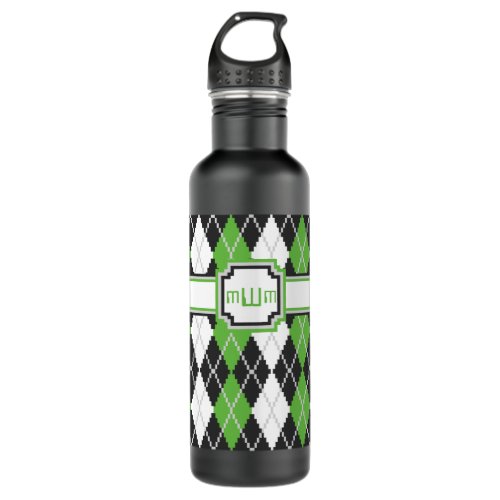 Retro Argyle Water Bottle