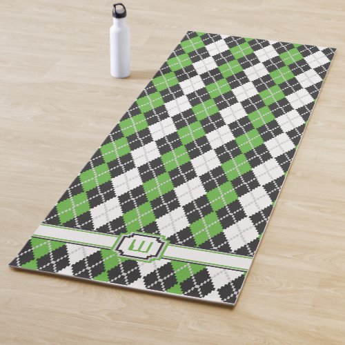 Retro Argyle Yoga Mat