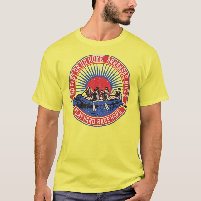 Retro Arkansas River Rafting T-Shirt (Front)