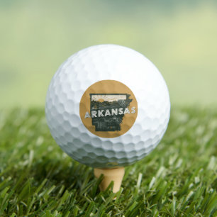 Retro Arkansas State Golf Balls