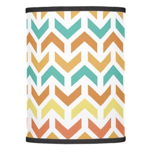 Retro Arrows Chevron Orange Teal Gold Pattern Lamp Shade