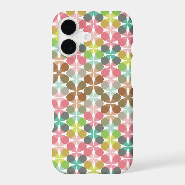 Retro Art Abstract Mod Pastels 4 Loops Pattern Case-Mate iPhone Case (Back)