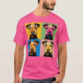 Retro Art Airedale Terrier Cute Puppy T-Shirt