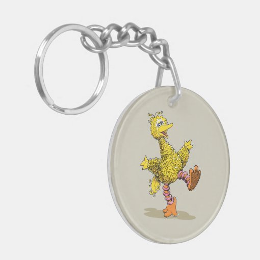 Retro Art Big Bird Keychain Zazzle