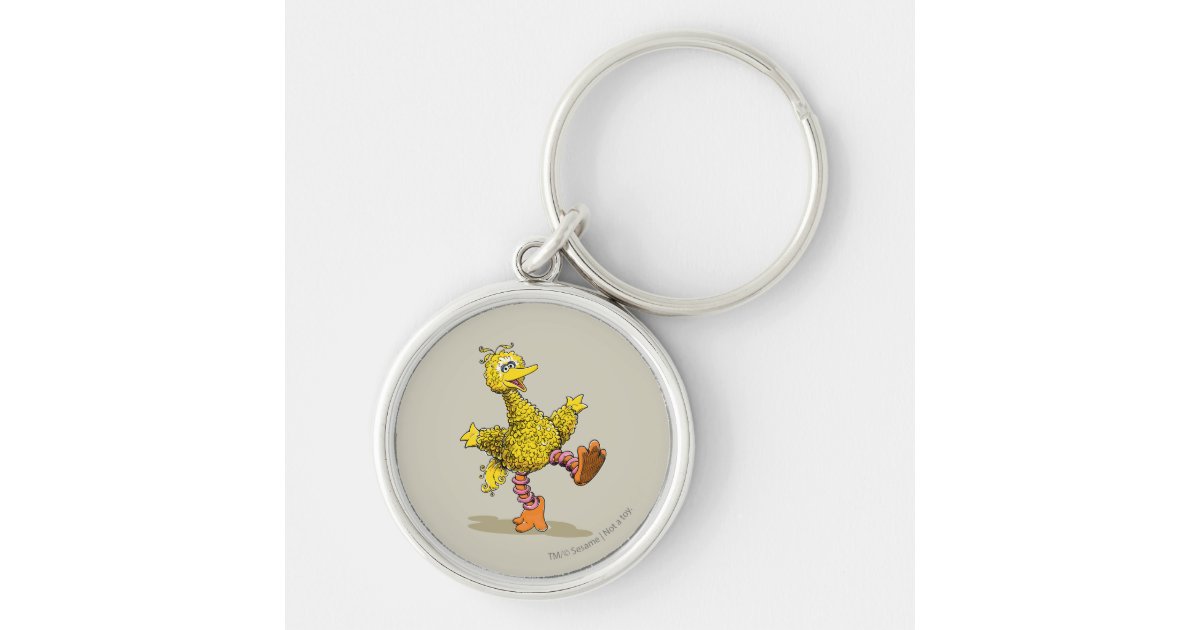 Retro Art Big Bird Keychain Zazzle