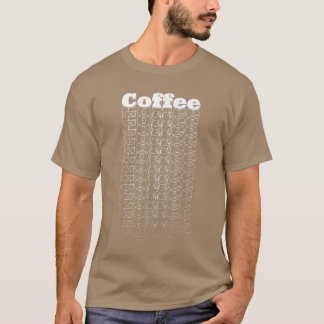 Retro Art Coffee Lovers Caffeine  T-Shirt