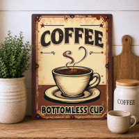 Retro Art Deco Bottomless Cup Coffee