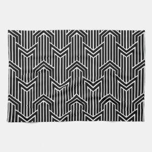 Retro Art Deco Chevron Pattern Towel